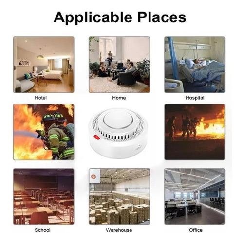 Sensor Detector Humo Contra Incendios Seguridad Wifi Tuya
