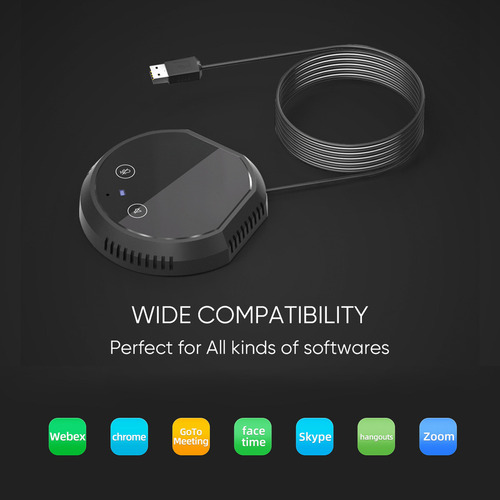 Cbq Microfone Usb Para Conferência De Mesa 360°