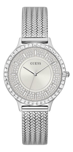 Relógio Guess Feminino Prata Luxo Cristais Gw0402l1