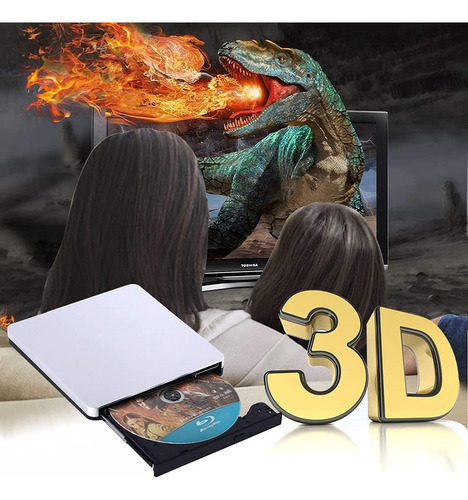 Unidad Blu-ray Externa Compatible Con Lectura Bd Dvd Cd Port