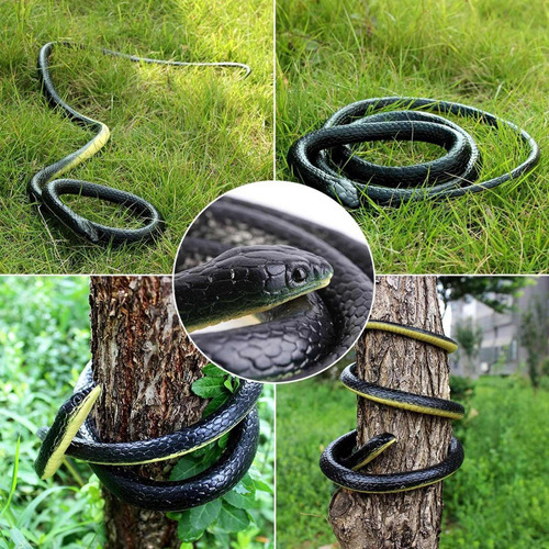 130 Cm De Largo De Goma Suave Serpiente Jardín Accesorios Di