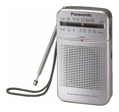 Radio Panasonic Con Am-fm Rf-p50d Color Gris No