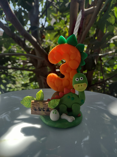 Vela, Cake Topper Dinosaurio