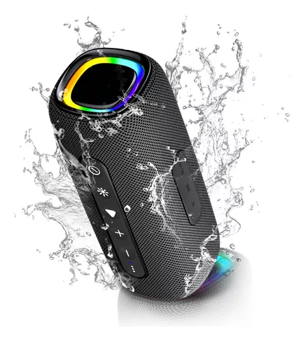 Bocina Bluetooth Portátil Bocina Impermeable Con Rgb Luces