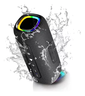 Bocina Bluetooth Portátil Altavoz Impermeable Con Rgb Luces