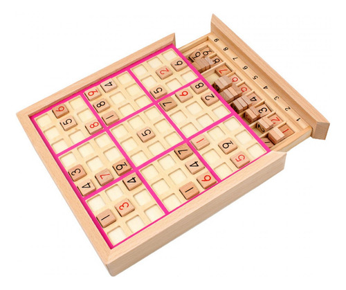 Juego De Sudoku De Madera, Juguete De Escritorio, Tren Rosa