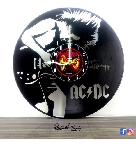 Reloj De Vinilo Acdc 4 Angus Young Regalos Decoracion