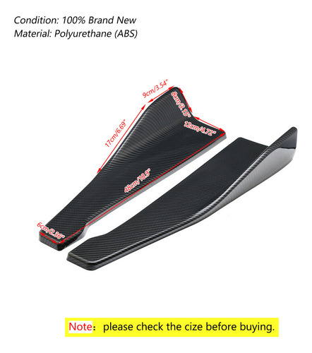 Alerón De Faldón De 48 Cm, Extensión Lateral Del Borde