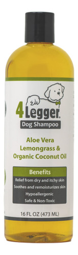 4legger Champ Orgnico Para Perros Certificado Por Usda, Aloe