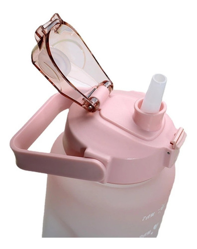 Imagen 8 de 8 de Botella De 2 Litros Libre De Bpa 2000 Ml Agua Con Bombilla
