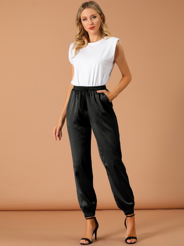 A Pantalón Deportivo Cordón Y Cintura Elástica Jogger De