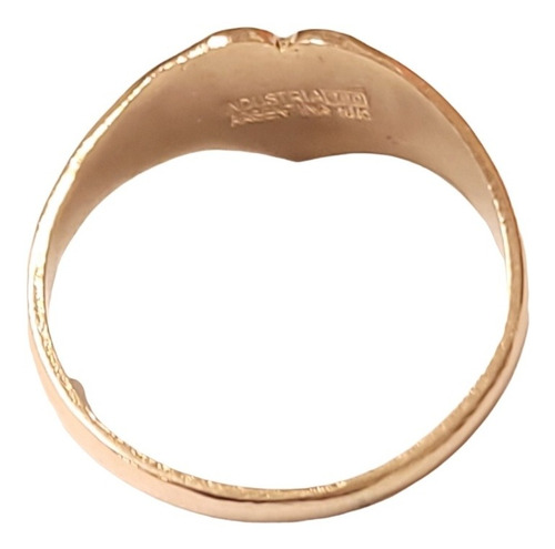 Imagen 3 de 5 de Anillo Sello Corazón Oro Rojo 18kts 2,3grs N°12 Brumat
