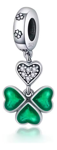 Charm Dije Colgante Para Pulsera Pandor Gielgy Trébol Suerte Verde