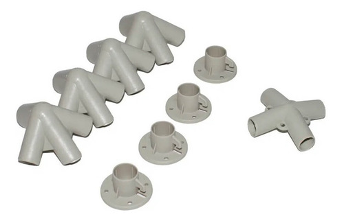 Kit De Conexões Para Gazebo Nautika 9 Peças Branco