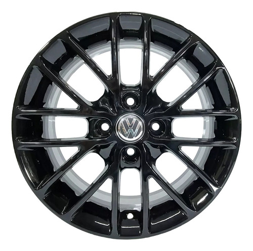 Jogo Rodas Aro15 4x100 Volkswagen Gol Up Voyage Ew20 + Bicos Cor Black Piano Preto