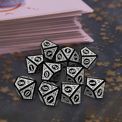 3 X 10 Dados De Varios Lados, Dados Acrílicos D10