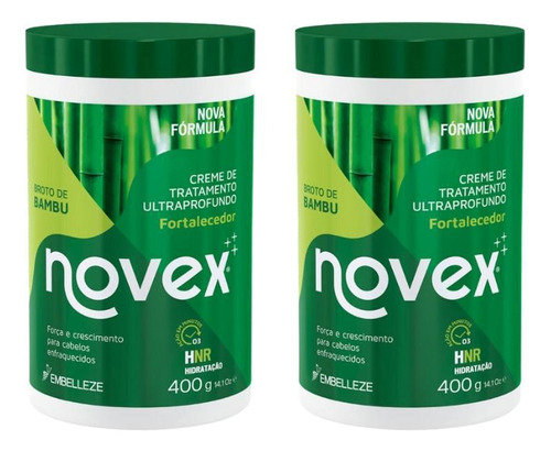 Creme De Tratamento Novex 1kg Broto De Bambu - Kit Com 2un