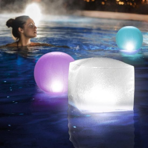 Luz Boya A Pilas Flotante Importada Pileta Piscina Intex Glo