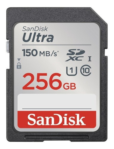 Cartão De Memória Sdxc Sandisk 256gb Cartão Sd Ultra 150mbs
