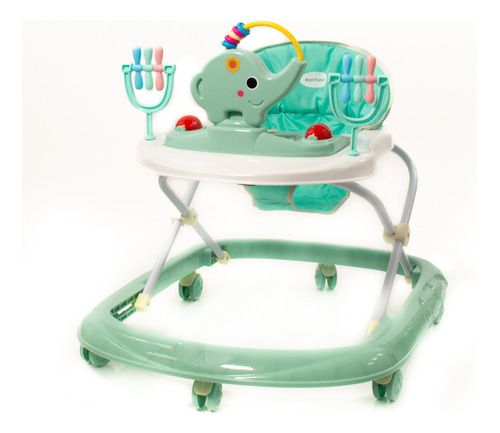 Andador Caminador Para Bebe Elefante Rainbow Color Verde