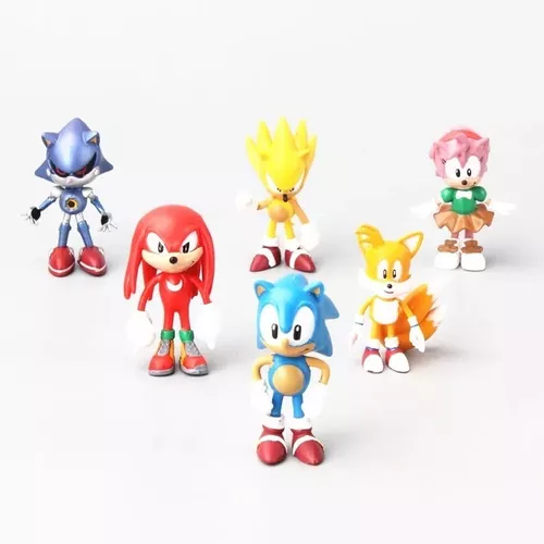 Bonecos Sonic Kit C/ 6 Conjunto Action Figure Pronta Entrega