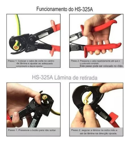 Práctico Cortador De Cables Con Trinquete
