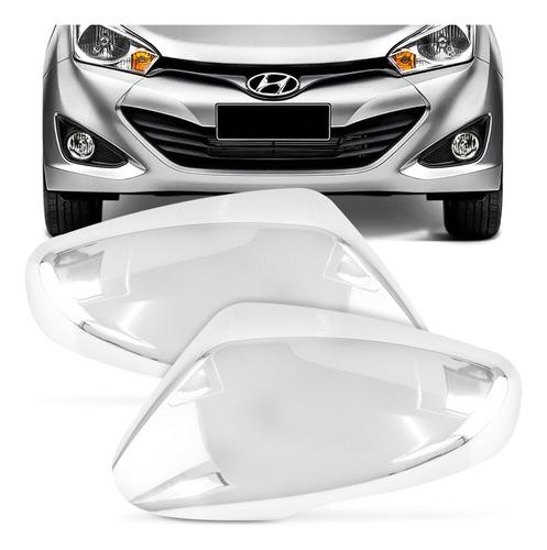 Par Aplique Retrovisor Cromado Hb20 13 2019 Elantra 12 2016