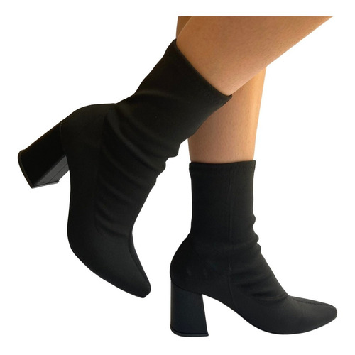 Imagen 3 de 10 de Botin Stretch Felipe Rentería Tacón 7cms Botas Mujer Moda