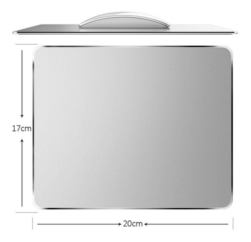 Mouse Pad De Aluminio Fina Terminación 17x20cm Mac O Pc ®