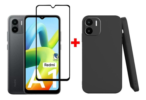 Funda Silicon Case Para Xiaomi Redmi A1 + Vidrio Full - Pcuy