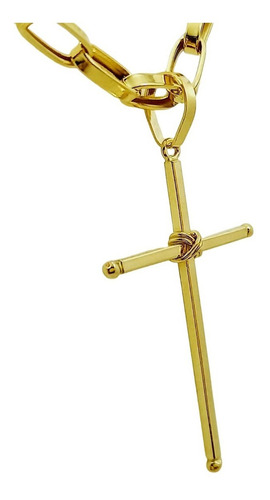 Pingente Cruz Grande Para Correntes Ouro 18k-750 Cor Dourado