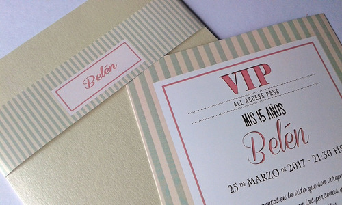Tarjetas Invitaciones 15 Años X50