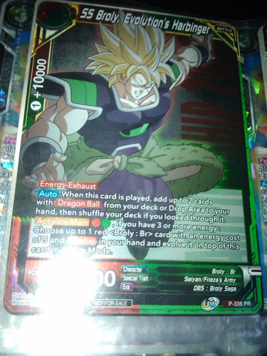 Ss Broly, Evolution's Harbinger Carta Brillante Dragon Ball