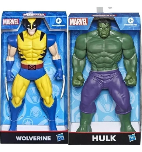 2x Bonecos Wolverine X-men Marvel + Hulk Avengers Vingadores