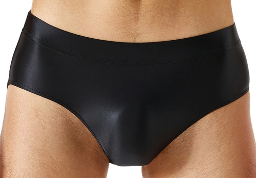 Calzón Brief Ropa Interior Satinada Tipo Seda Elástica Moda