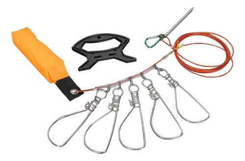 3 Kit Completo De Pesca En Acero Inoxidable Con De 5m