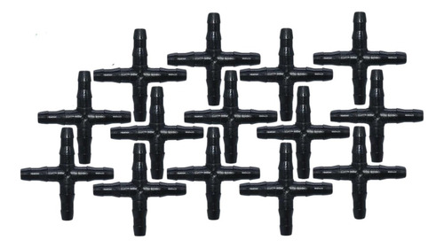 10 Un. Conector Cruz Farpado 4/7 Irrigação