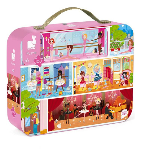 Janod 100 Piece Dance Academy Ballerina Puzzle Toy Mini Mini