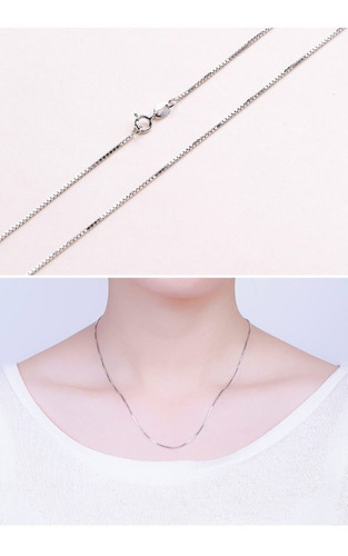 Imagen 4 de 5 de Cadena Collar Para Mujer Fabricada En Plata 925 50cmt. 0.6mm