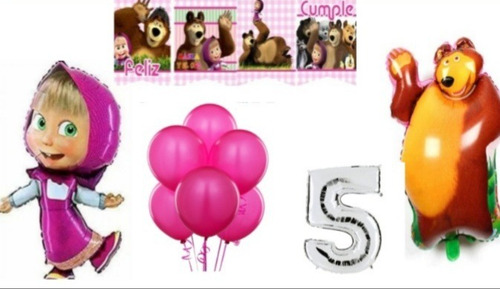 Globos Masha Y El Oso ( Leer Descripción)