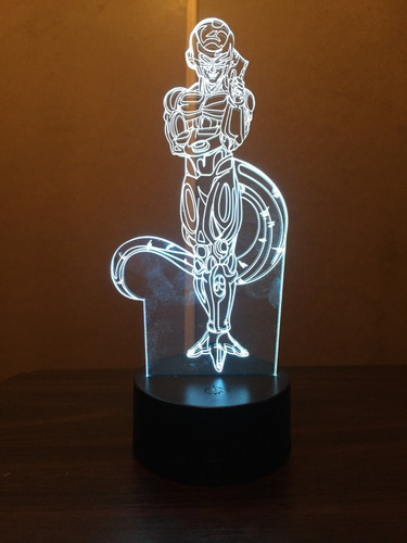 Lámpara Ilusión 3d Gold Freezer Dragon Ball