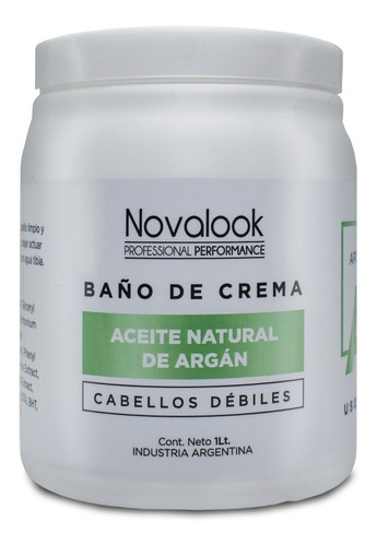 Baño De Crema Argán X 1 Lt. Novalook.