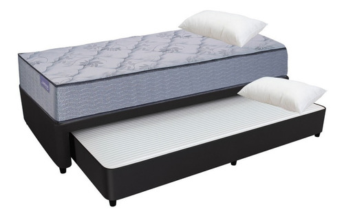 Sommier Divan Marinero 100x200 Ecocuero Negro Inducol Onix