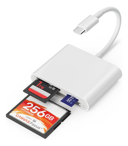 Lector De Tarjetas Sd Usb C, Lector De Tarjetas Cf Adaptador