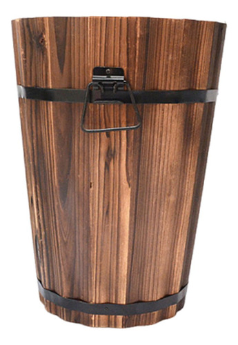 Maceta Con Forma De Cubo De Madera Para Jardín Y Hogar Con F
