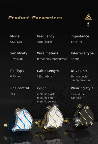 Audifonos Qkz Zxn, Hifi Bass Earbuds, Con Mic