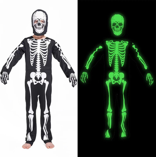 Disfraz De Halloween De Wizland, Disfraz De Esqueleto Que Br