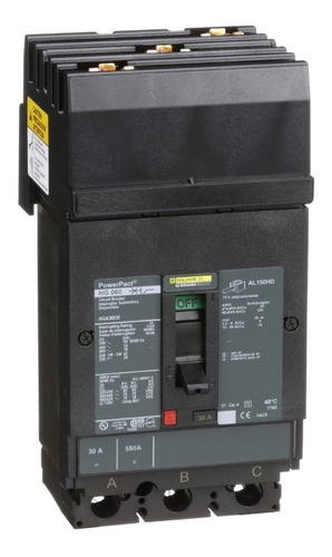 Imagen 1 de 1 de Interruptor Termomagnético Hga 3p 30a Schneider Hga36030