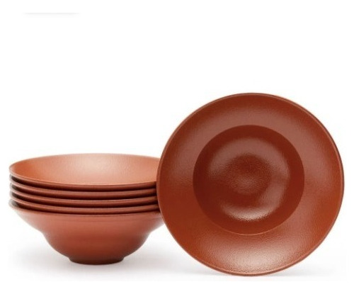 Plato Hondo 23 Cms Terracota X 6 3bwa Rak Porcelana Volf