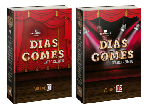 Livro Box Teatro de Reunido Dias Gomes Edição 1 capa dura 2022 Português editora Bertrand Brasil